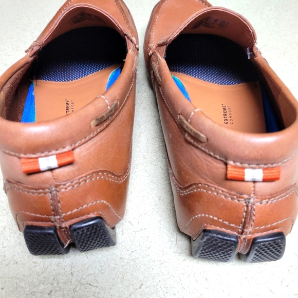Clarks Brown Leather Loafers Slip On Driving Shoes Markman Size 10.5US - Picture 2 of 4